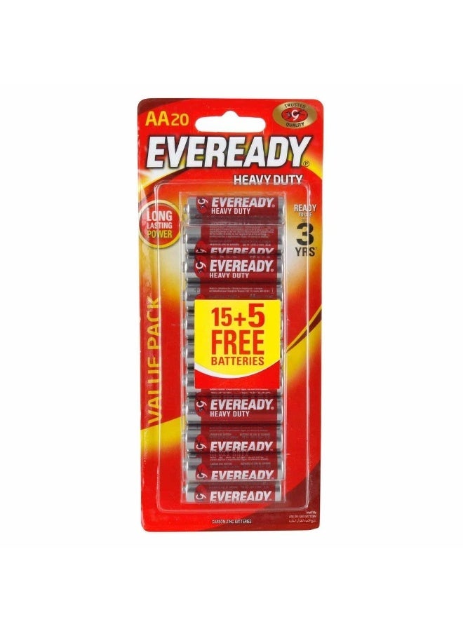 إفريدي بطاريات Eveready AA القلوية – عبوة 20 حبة  طاقة طويلة الأمد - Image 5